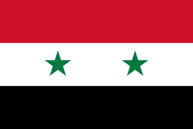 Flag of the Syrian government.