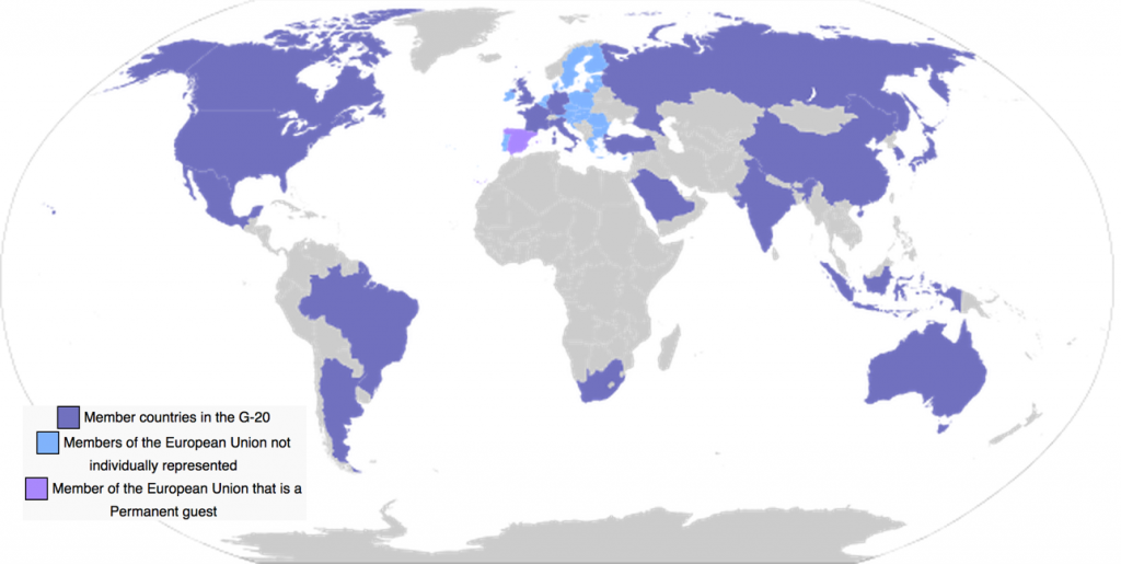 The Group of 20 (G20) Nations (Credit: Wikimedia)